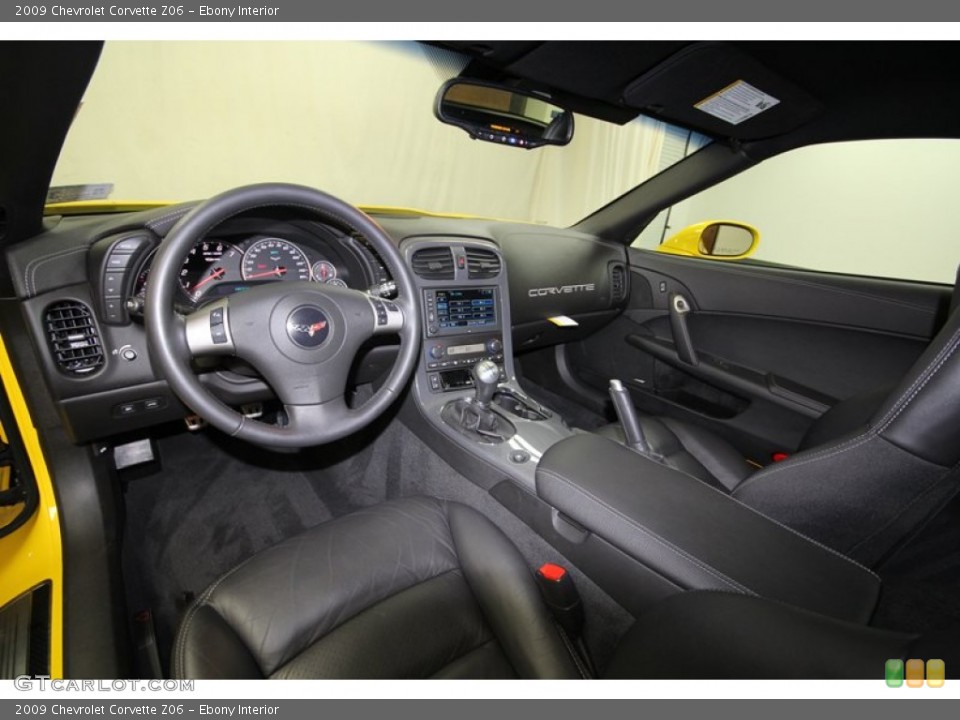 Ebony Interior Prime Interior for the 2009 Chevrolet Corvette Z06 #80350390