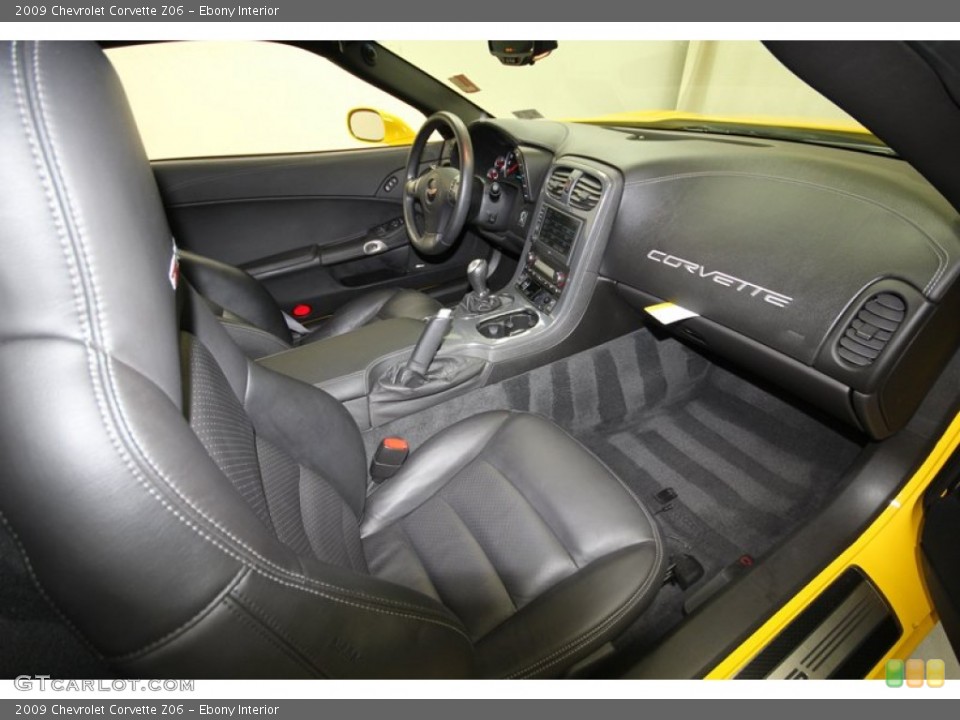 Ebony Interior Photo for the 2009 Chevrolet Corvette Z06 #80350421