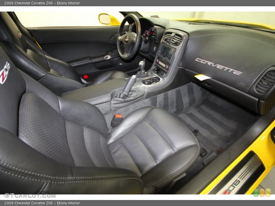 Ebony Interior Photo for the 2009 Chevrolet Corvette Z06 #80350427