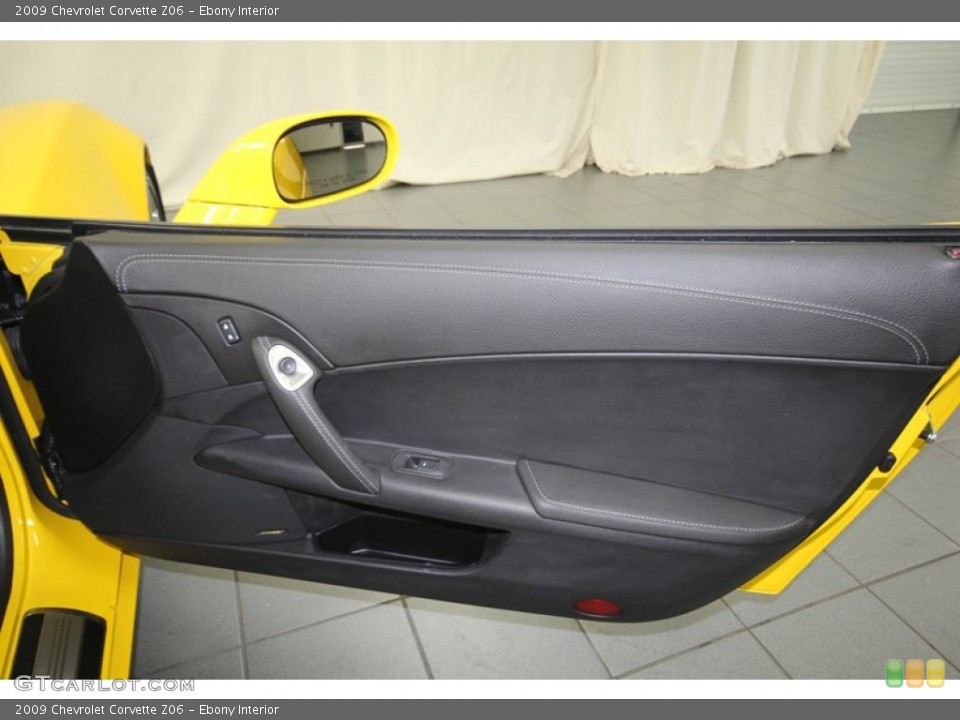 Ebony Interior Door Panel for the 2009 Chevrolet Corvette Z06 #80350439