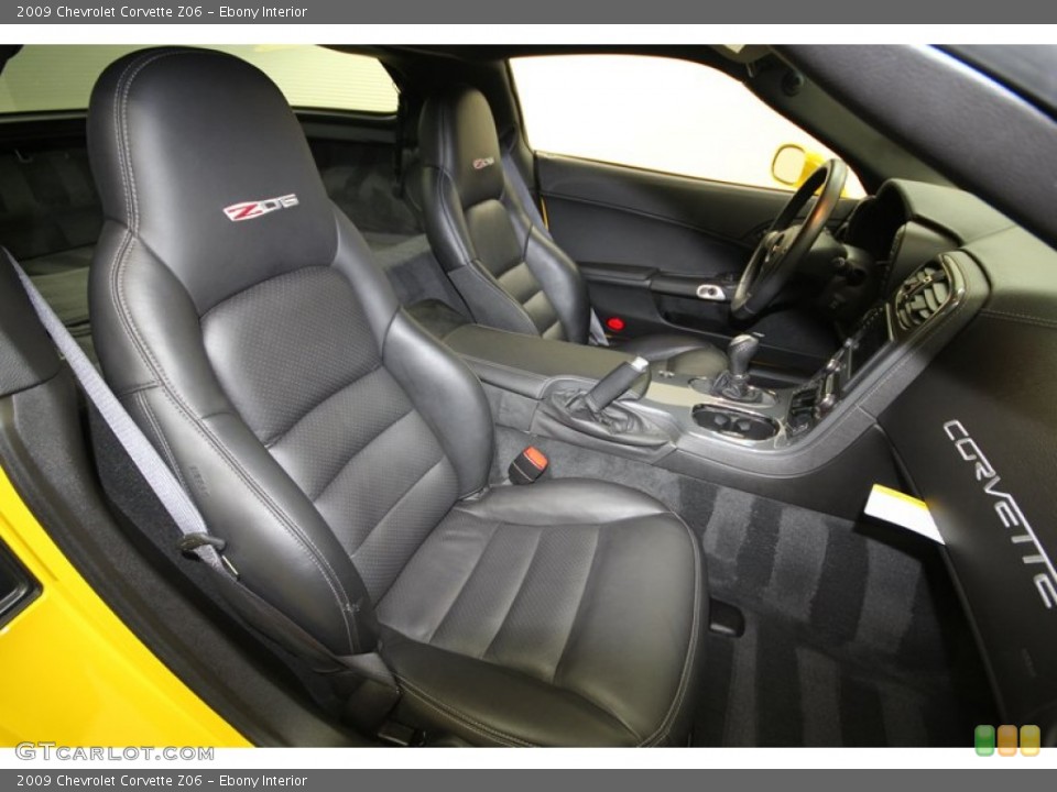 Ebony Interior Photo for the 2009 Chevrolet Corvette Z06 #80350445