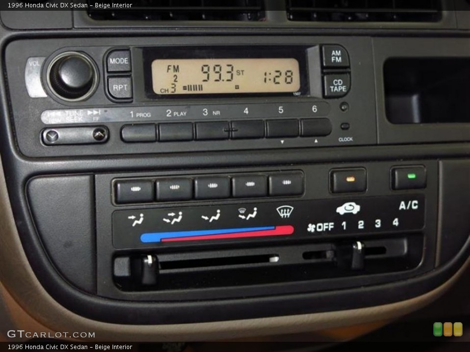 Beige Interior Controls for the 1996 Honda Civic DX Sedan #80353870