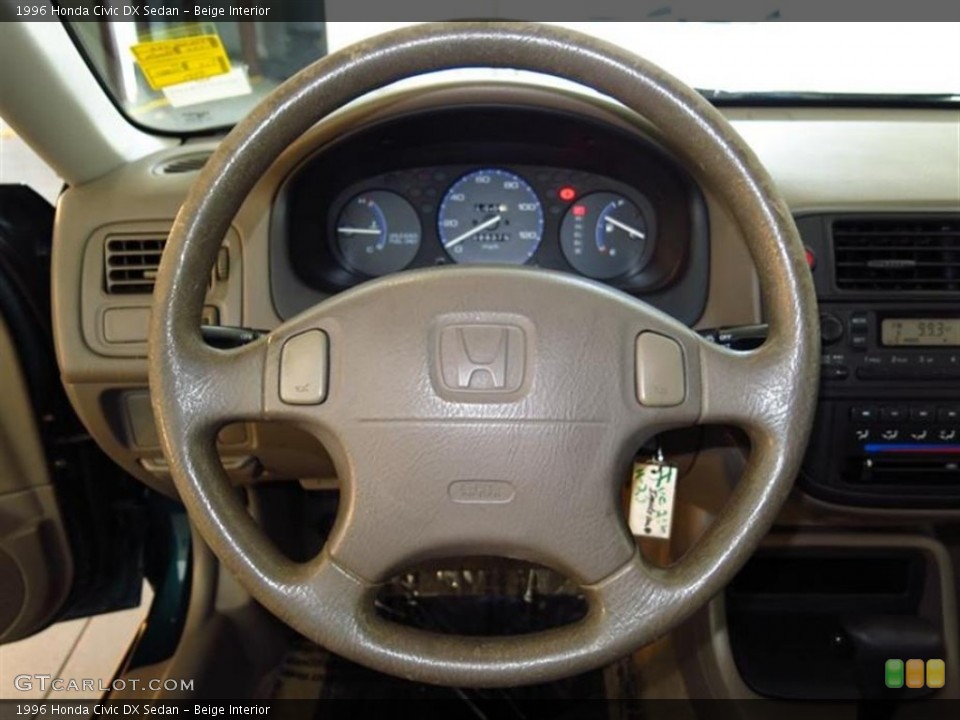 Beige Interior Steering Wheel for the 1996 Honda Civic DX Sedan #80354033