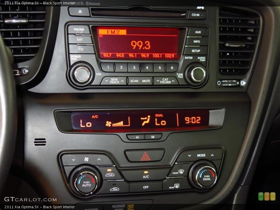 Black Sport Interior Controls for the 2011 Kia Optima SX #80354740