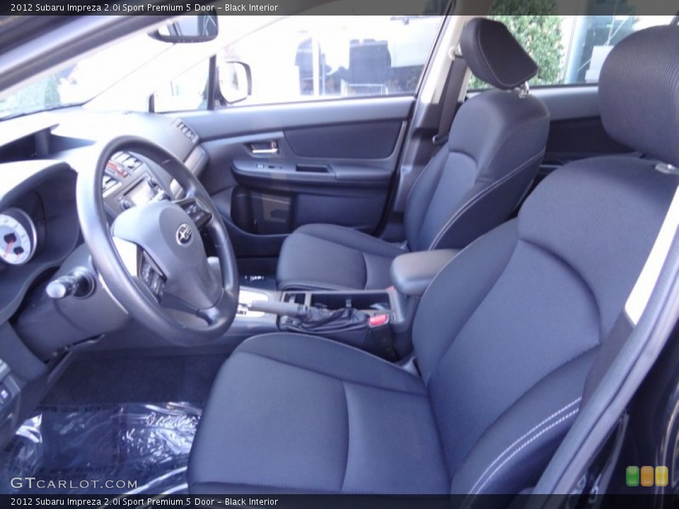 Black Interior Photo for the 2012 Subaru Impreza 2.0i Sport Premium 5 Door #80354782