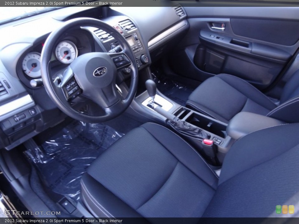 Black Interior Prime Interior for the 2012 Subaru Impreza 2.0i Sport Premium 5 Door #80354806