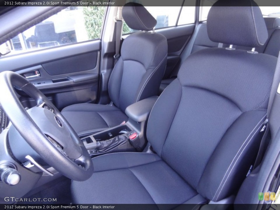 Black Interior Front Seat for the 2012 Subaru Impreza 2.0i Sport Premium 5 Door #80354827