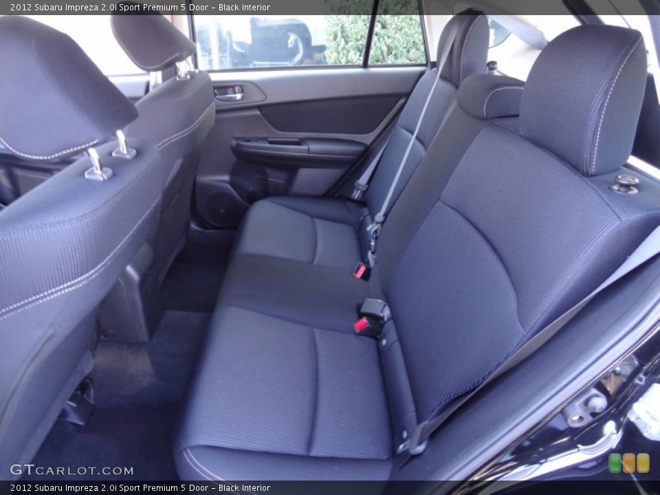 Black Interior Rear Seat for the 2012 Subaru Impreza 2.0i Sport Premium 5 Door #80354851