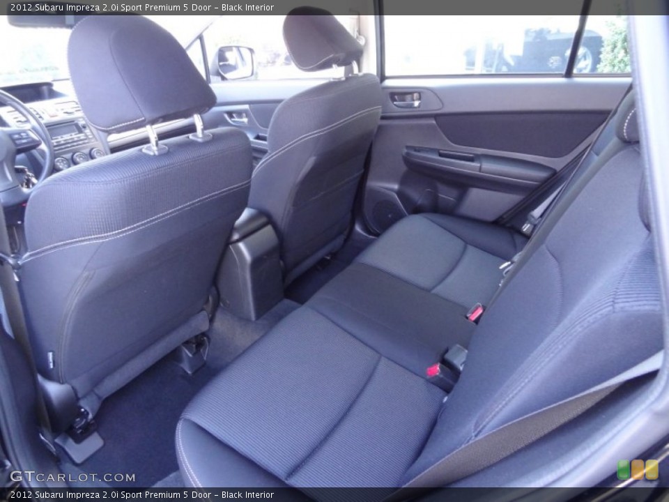 Black Interior Rear Seat for the 2012 Subaru Impreza 2.0i Sport Premium 5 Door #80354869