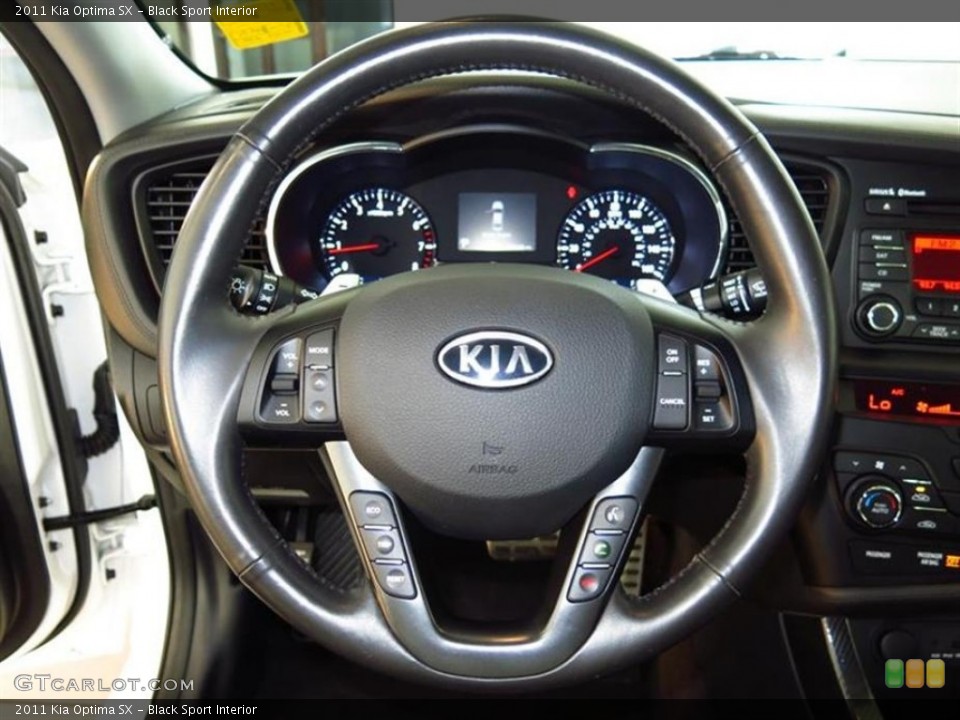 Black Sport Interior Steering Wheel for the 2011 Kia Optima SX #80354887
