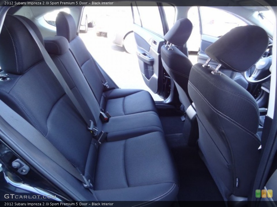 Black Interior Rear Seat for the 2012 Subaru Impreza 2.0i Sport Premium 5 Door #80354992