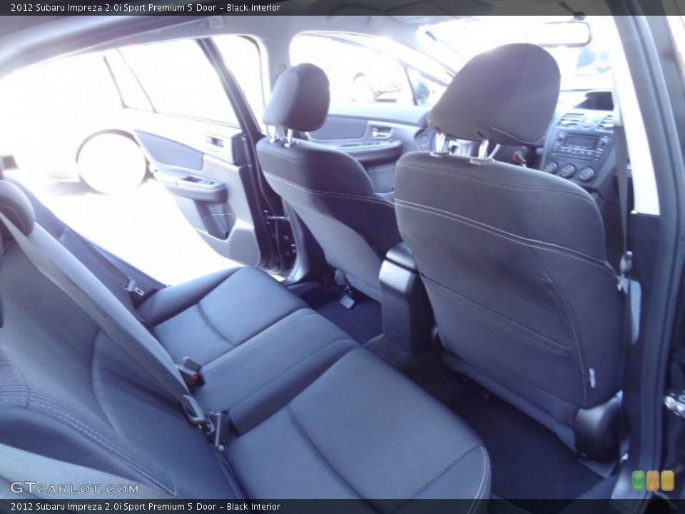 Black Interior Rear Seat for the 2012 Subaru Impreza 2.0i Sport Premium 5 Door #80355010