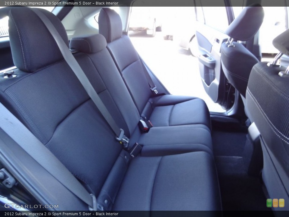 Black Interior Rear Seat for the 2012 Subaru Impreza 2.0i Sport Premium 5 Door #80355025