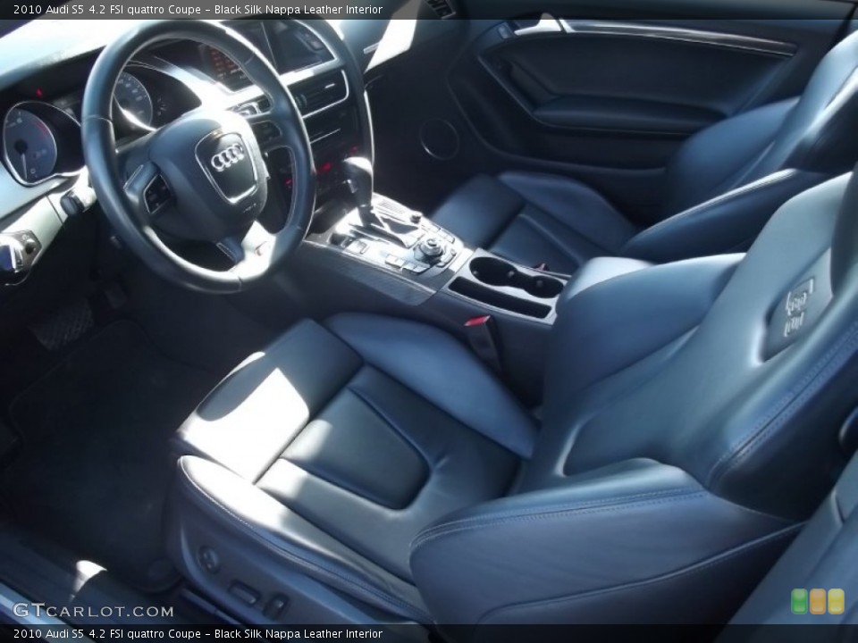 Black Silk Nappa Leather 2010 Audi S5 Interiors