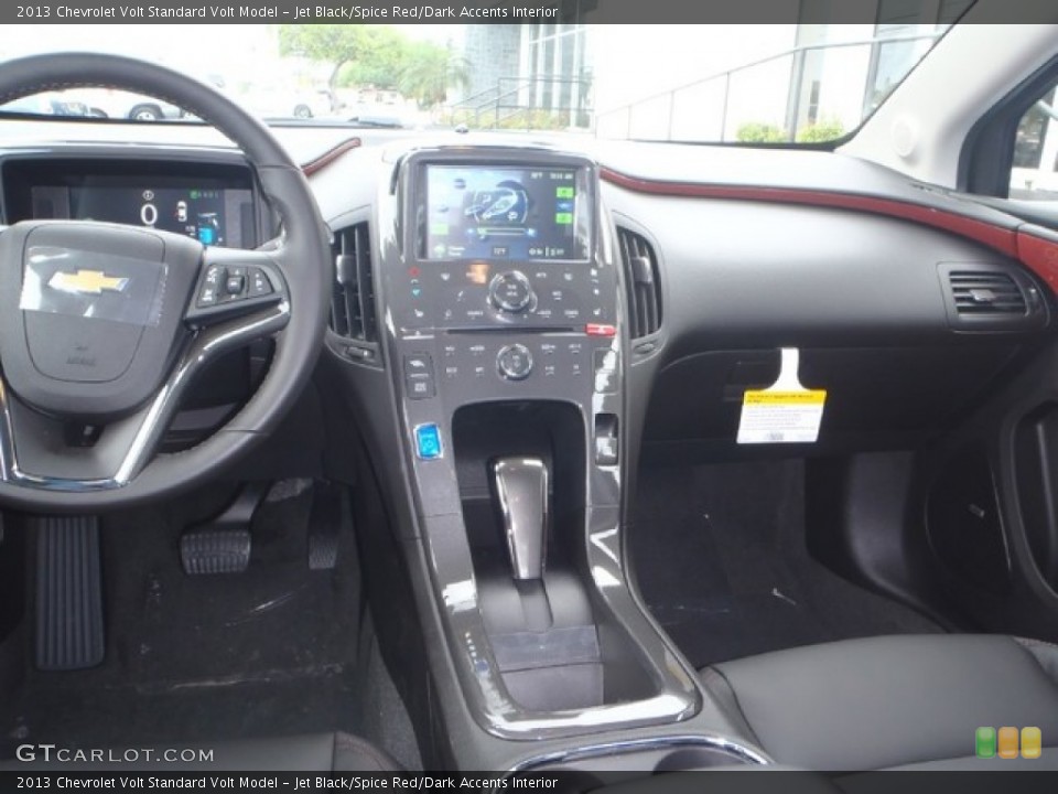 Jet Black/Spice Red/Dark Accents Interior Dashboard for the 2013 Chevrolet Volt  #80355388