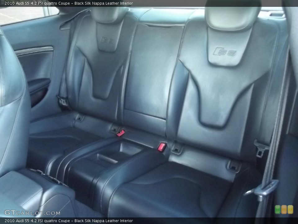 Black Silk Nappa Leather Interior Rear Seat for the 2010 Audi S5 4.2 FSI quattro Coupe #80355412