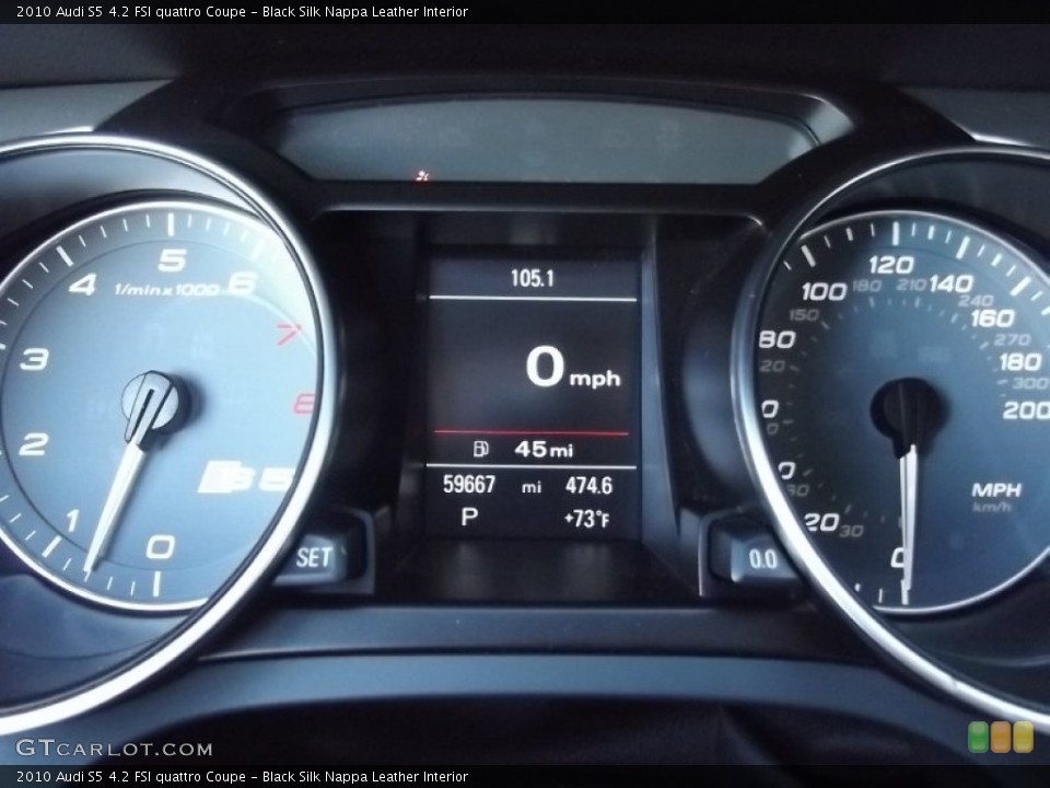Black Silk Nappa Leather Interior Gauges for the 2010 Audi S5 4.2 FSI quattro Coupe #80355494