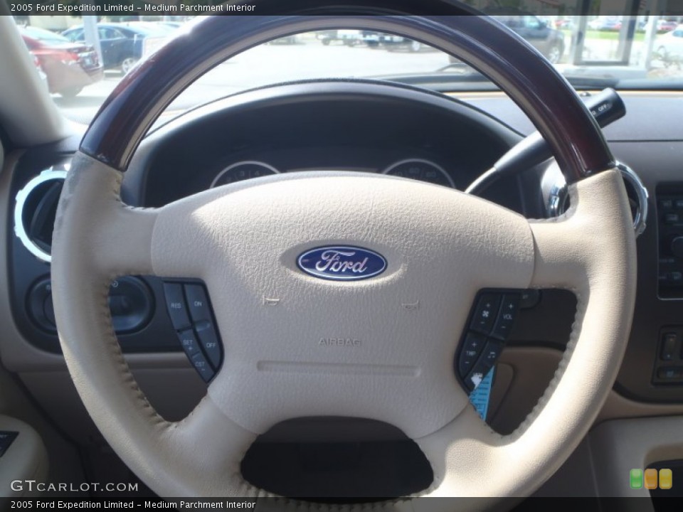 Medium Parchment Interior Steering Wheel for the 2005 Ford Expedition Limited #80358752