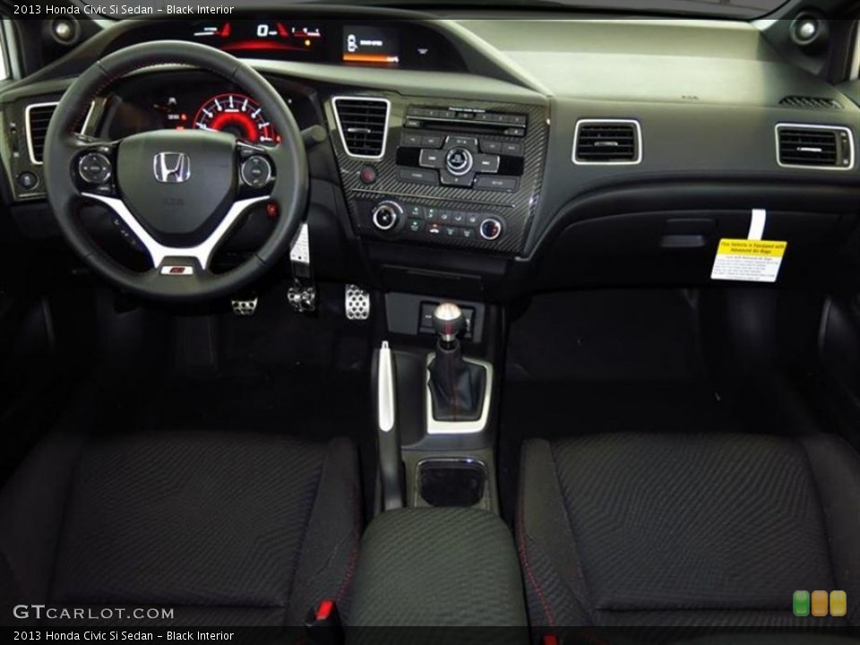 Black Interior Dashboard for the 2013 Honda Civic Si Sedan #80361259