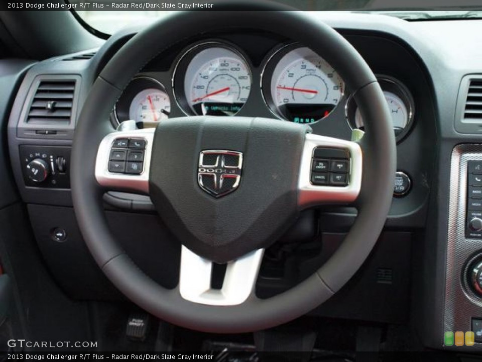 Radar Red/Dark Slate Gray Interior Steering Wheel for the 2013 Dodge Challenger R/T Plus #80361584
