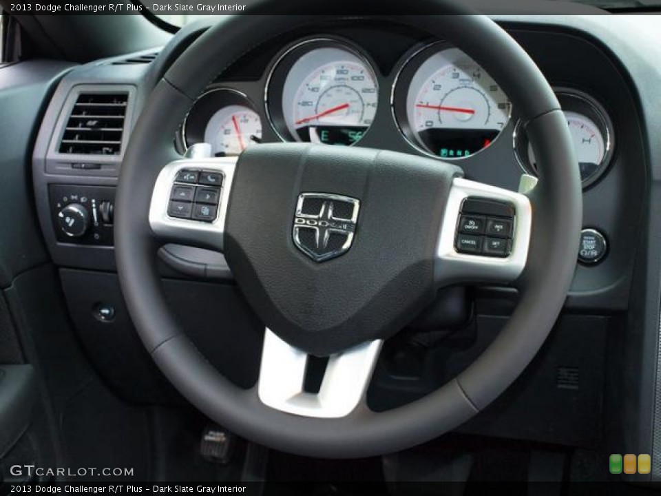 Dark Slate Gray Interior Steering Wheel for the 2013 Dodge Challenger R/T Plus #80361781