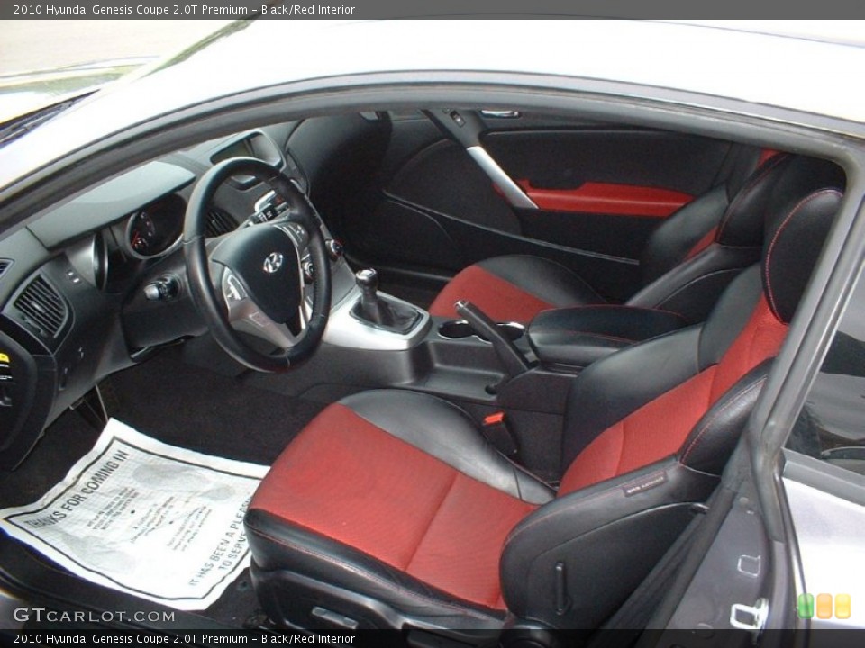 Black/Red Interior Photo for the 2010 Hyundai Genesis Coupe 2.0T Premium #80363002