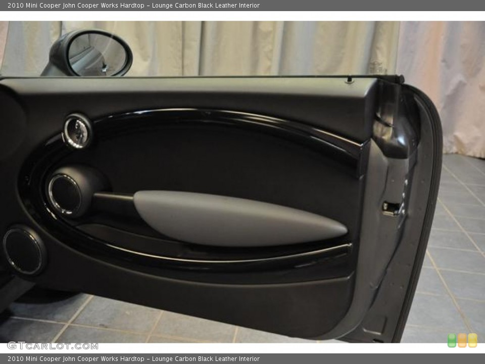 Lounge Carbon Black Leather Interior Door Panel for the 2010 Mini Cooper John Cooper Works Hardtop #80363081