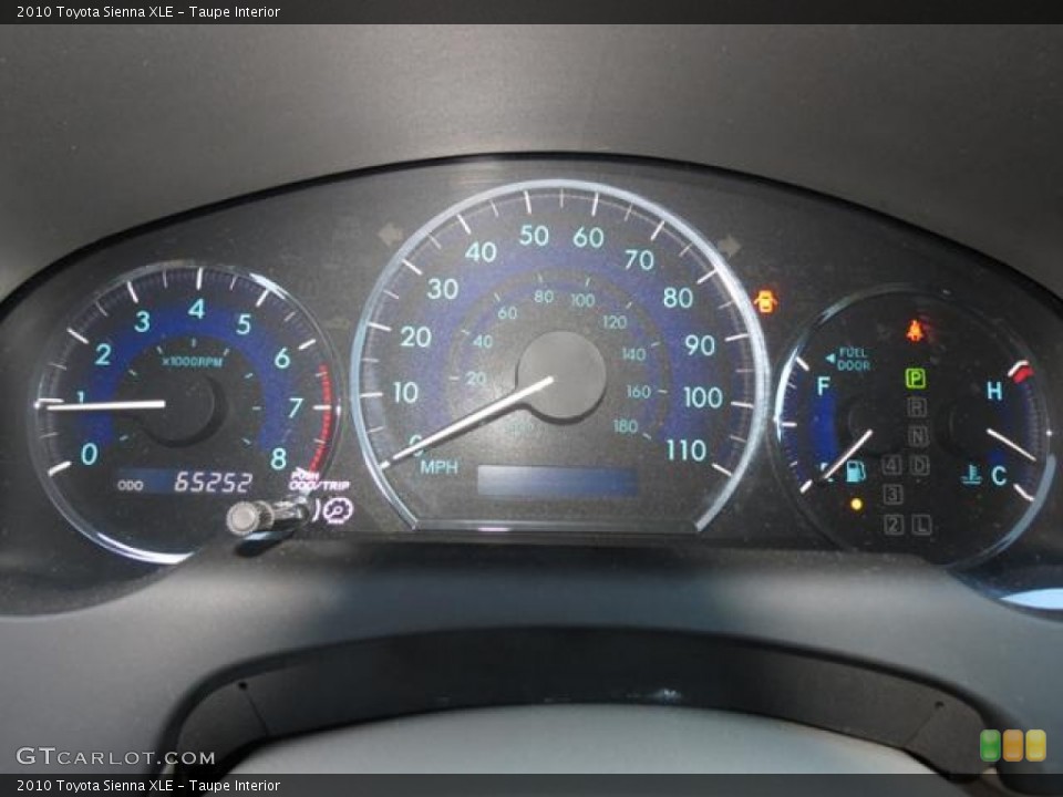 Taupe Interior Gauges for the 2010 Toyota Sienna XLE #80365011