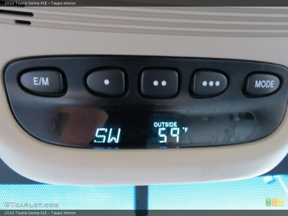 Taupe Interior Controls for the 2010 Toyota Sienna XLE #80365061