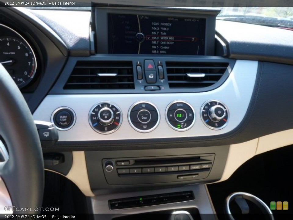 Beige Interior Controls for the 2012 BMW Z4 sDrive35i #80368958