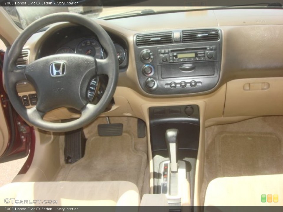 Ivory Interior Dashboard for the 2003 Honda Civic EX Sedan #80370109