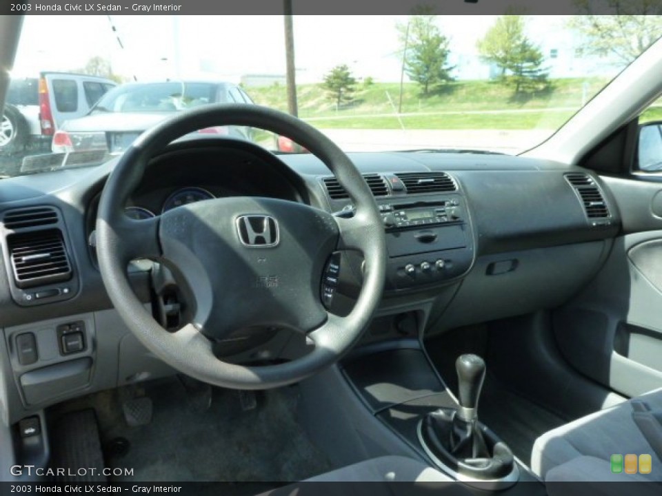 Gray Interior Dashboard for the 2003 Honda Civic LX Sedan #80371336
