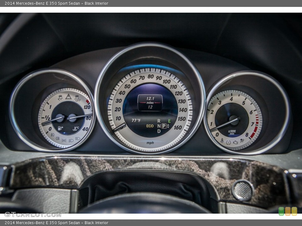Black Interior Gauges for the 2014 Mercedes-Benz E 350 Sport Sedan #80374072