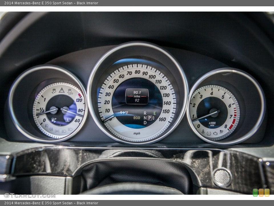 Black Interior Gauges for the 2014 Mercedes-Benz E 350 Sport Sedan #80374366