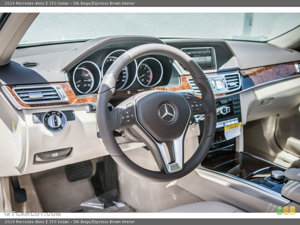 Silk Beige/Espresso Brown Interior Dashboard for the 2014 Mercedes-Benz E 350 Sedan #80374678