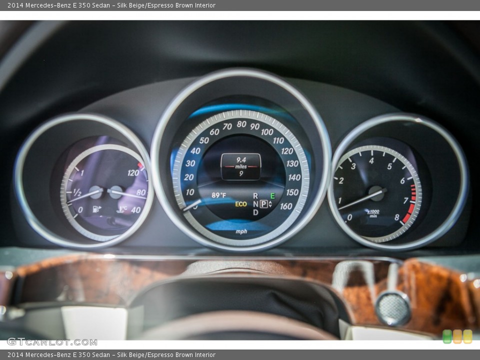 Silk Beige/Espresso Brown Interior Gauges for the 2014 Mercedes-Benz E 350 Sedan #80374708