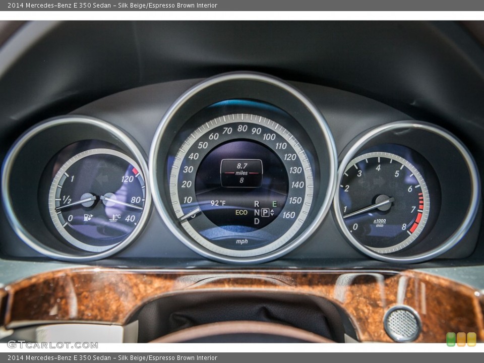 Silk Beige/Espresso Brown Interior Gauges for the 2014 Mercedes-Benz E 350 Sedan #80375032