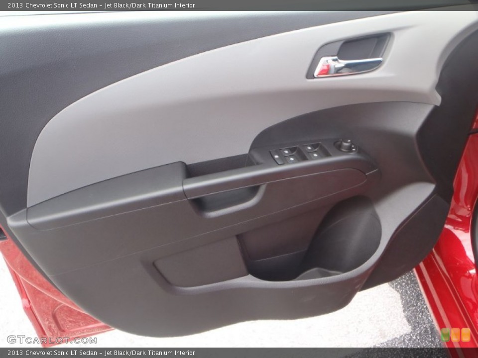 Jet Black/Dark Titanium Interior Door Panel for the 2013 Chevrolet Sonic LT Sedan #80375776