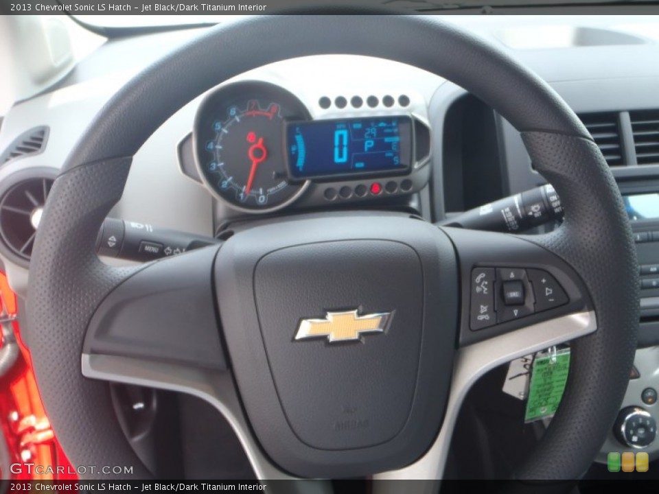 Jet Black/Dark Titanium Interior Steering Wheel for the 2013 Chevrolet Sonic LS Hatch #80378875