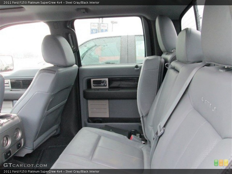 Steel Gray/Black Interior Rear Seat for the 2011 Ford F150 Platinum SuperCrew 4x4 #80379387
