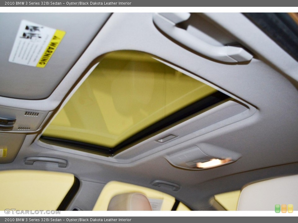 Oyster/Black Dakota Leather Interior Sunroof for the 2010 BMW 3 Series 328i Sedan #80383660