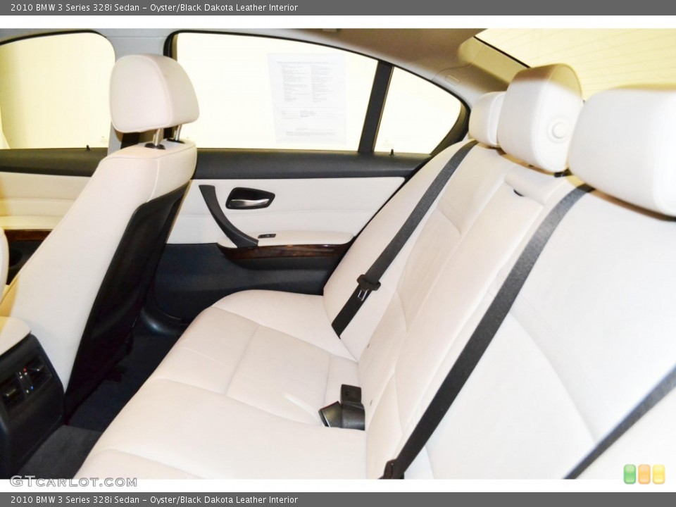 Oyster/Black Dakota Leather Interior Rear Seat for the 2010 BMW 3 Series 328i Sedan #80383666