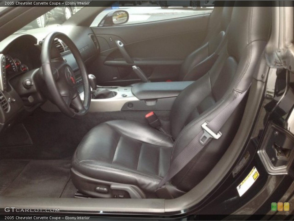 Ebony Interior Photo for the 2005 Chevrolet Corvette Coupe #80385042
