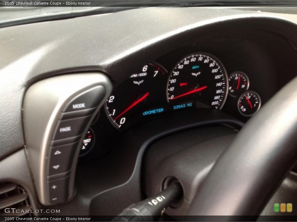 Ebony Interior Gauges for the 2005 Chevrolet Corvette Coupe #80385093