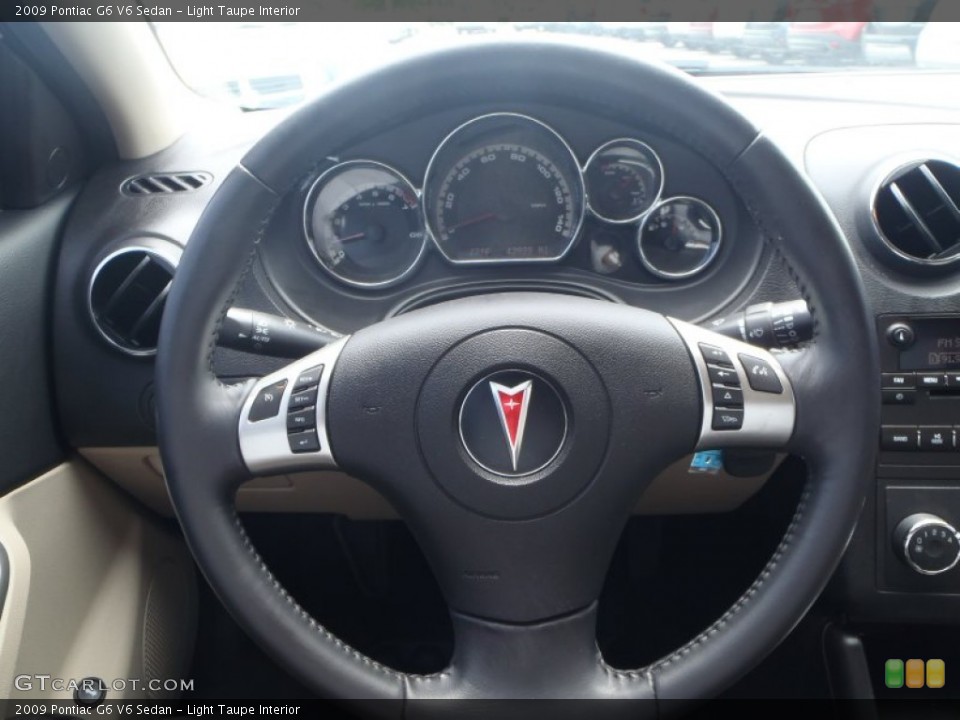 Light Taupe Interior Steering Wheel for the 2009 Pontiac G6 V6 Sedan #80394080