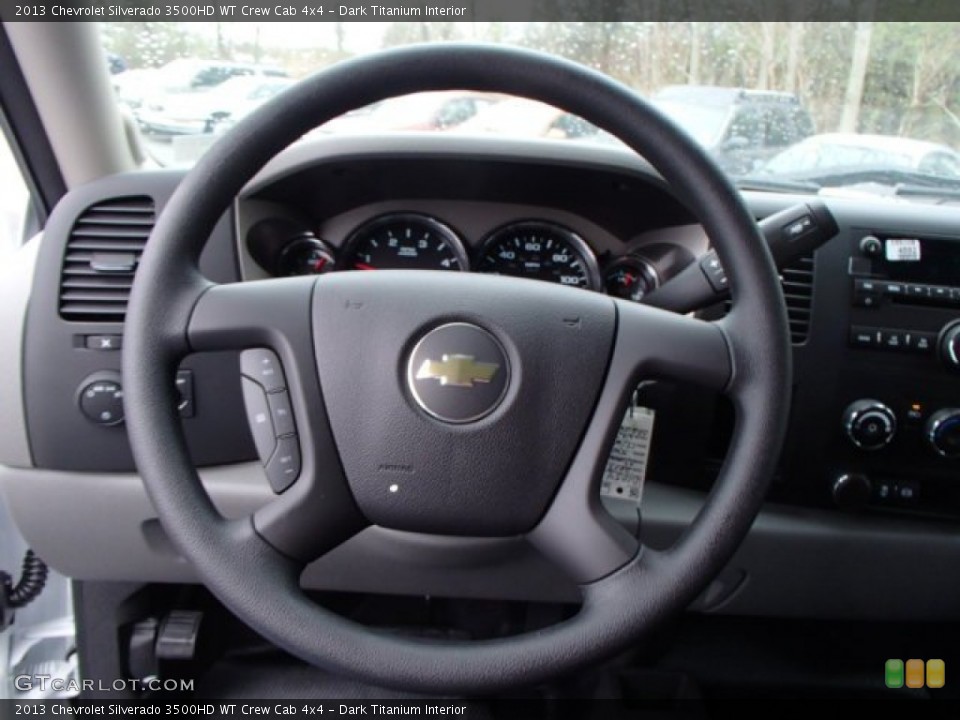 Dark Titanium Interior Steering Wheel for the 2013 Chevrolet Silverado 3500HD WT Crew Cab 4x4 #80394235