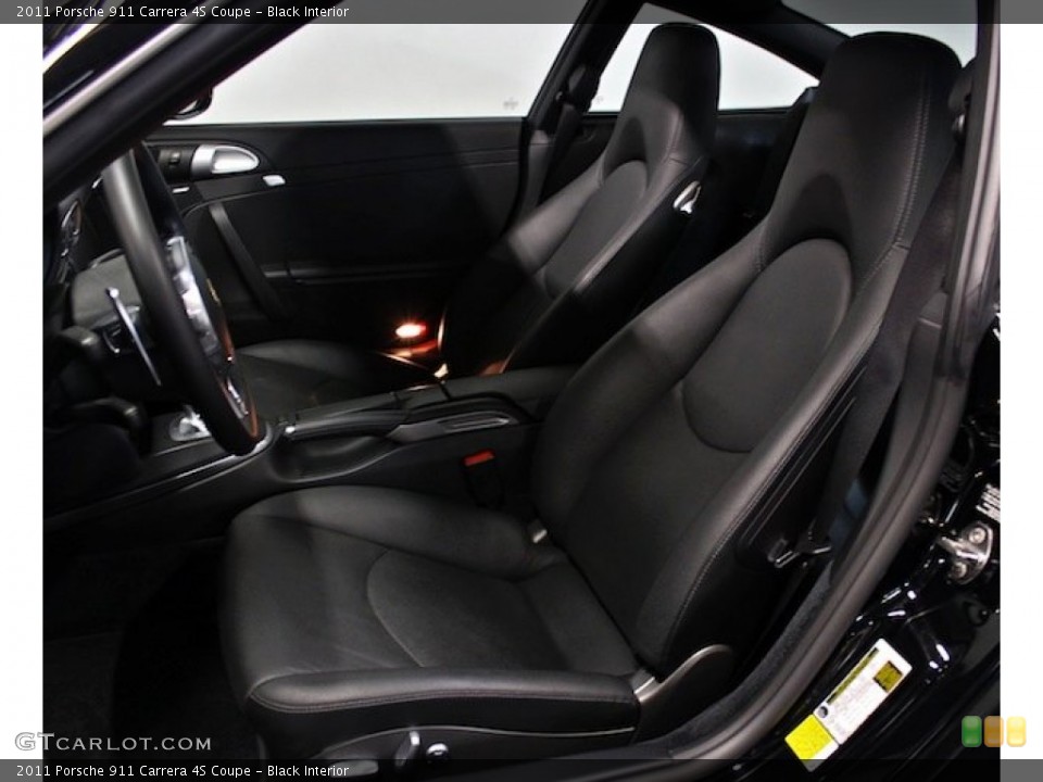 Black Interior Front Seat for the 2011 Porsche 911 Carrera 4S Coupe #80395150