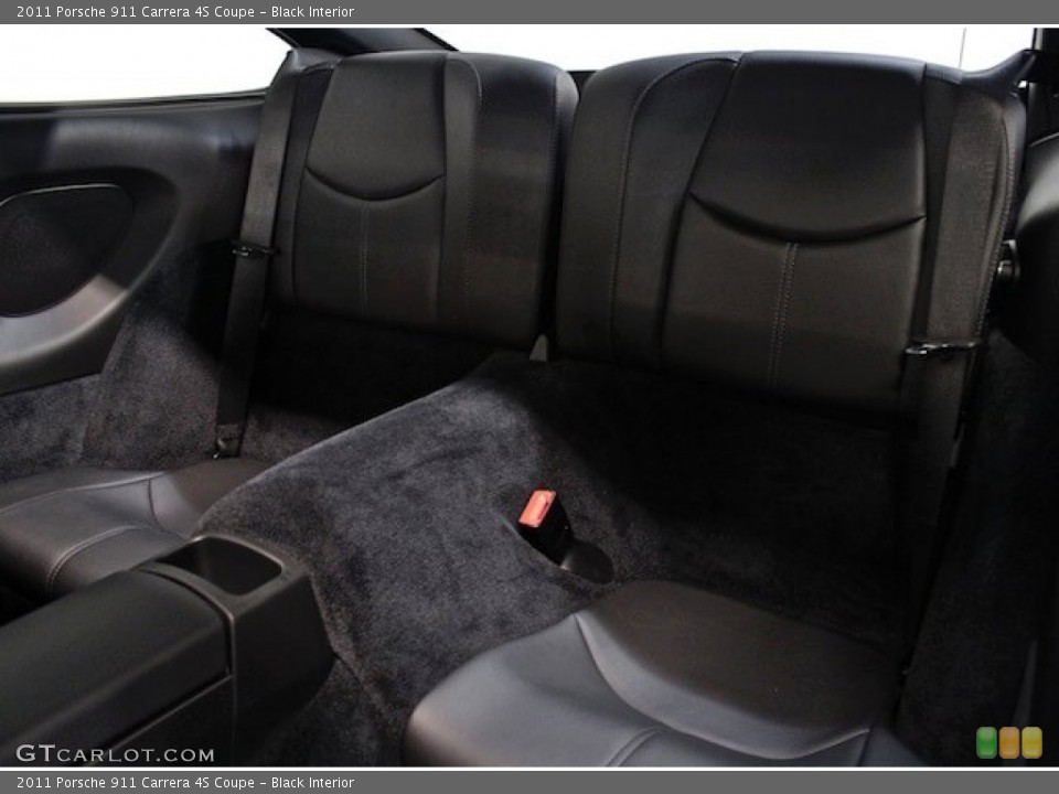 Black Interior Rear Seat for the 2011 Porsche 911 Carrera 4S Coupe #80395191