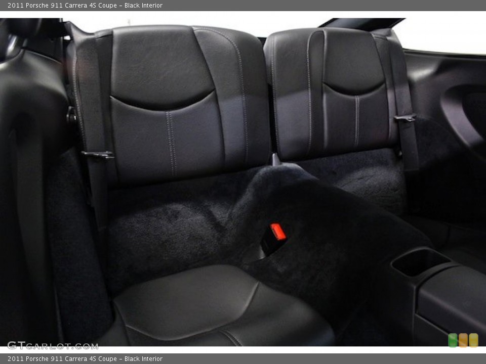 Black Interior Rear Seat for the 2011 Porsche 911 Carrera 4S Coupe #80395246