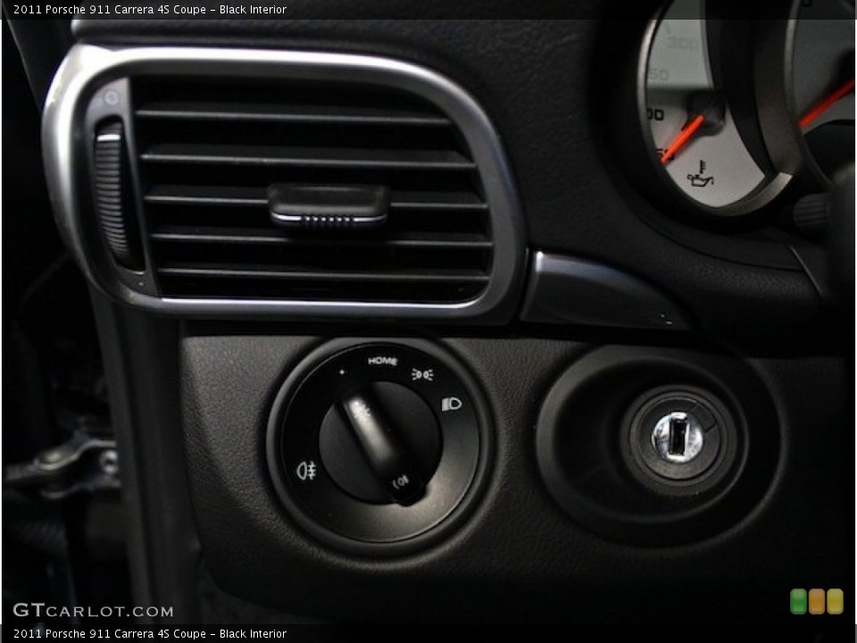Black Interior Controls for the 2011 Porsche 911 Carrera 4S Coupe #80395342